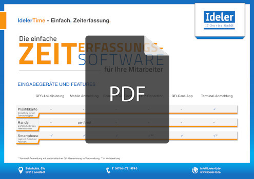 IdelerTime iPad-Terminal Flyer